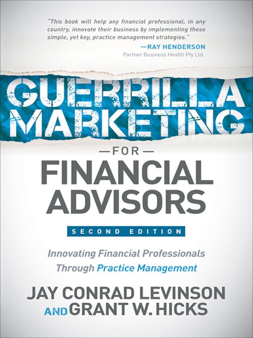 Title details for Guerrilla Marketing for Financial Advisors by Jay Conrad Levinson - Available